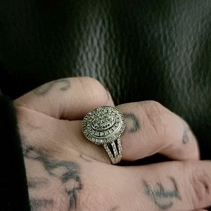 White gold engagement ring